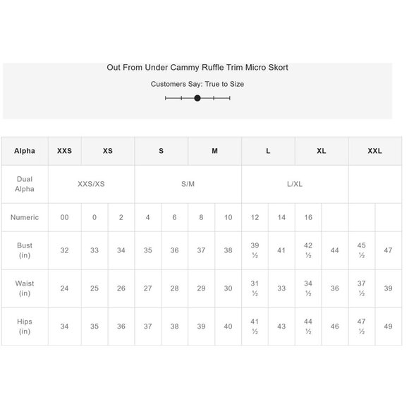 Urban Outfitters Out from Under Cammy Ruffle Micro Mini Skort NWT - Picture 7 of 7